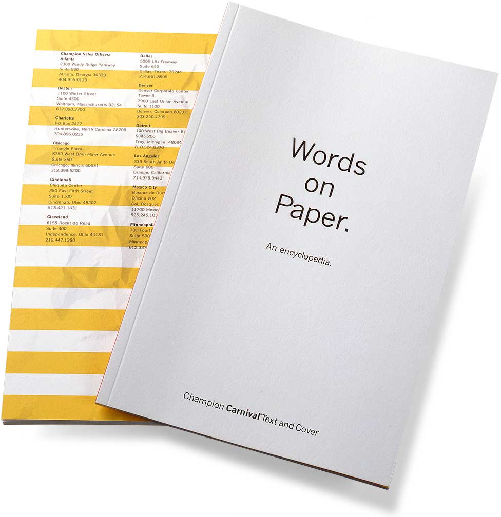 champion-carnival_words-on-paper-cover.jpg Art Direction by: Bart Crosby, Crosby Associates